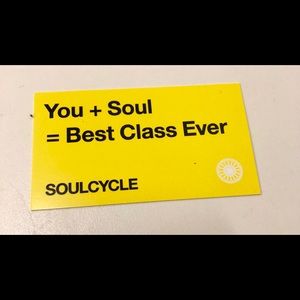 SOULCYCLE pass!